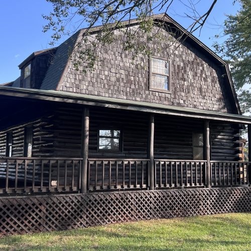 Rustic farmhouse finished in Tobacco