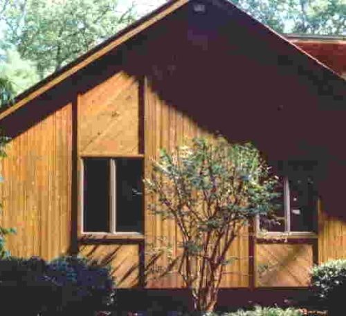 Cabin with large windows finished in Amber